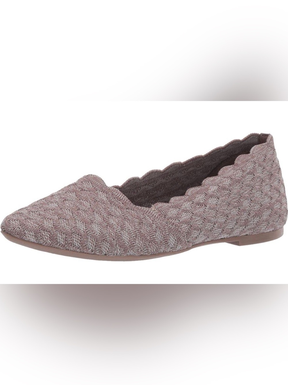 Skechers Women’s Knit Scalloped Ballet Flat